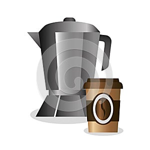 coffee maker and paper cup