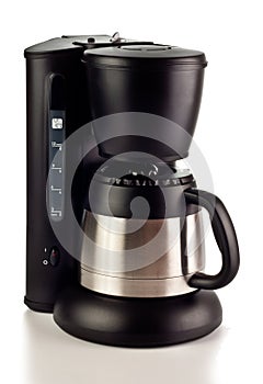 Coffee maker on white