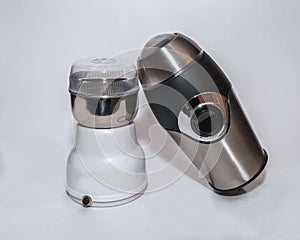 Coffee maker on white background.
