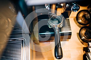 coffee making - espresso portafilter, barista tools photo