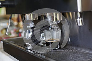Coffee making process from coffee machine