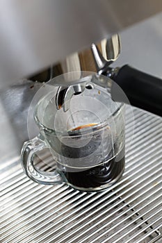 Coffee making process from coffee machine