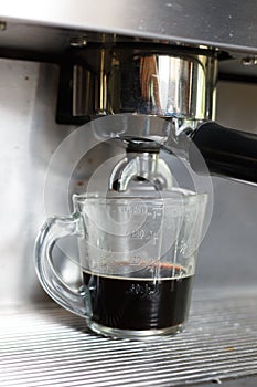 Coffee making process from coffee machine