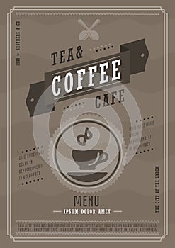 Coffee menu design template vectror illustration