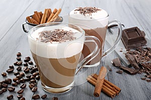 Coffee milk and chocolate photo