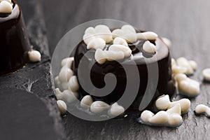 Coffee with milk drops - molecular gastronomy