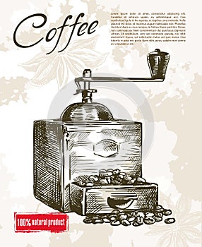 Coffee mill background