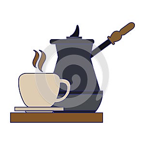 Coffee mocka and cup