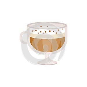 Coffee mocka glass cup vector Illustration