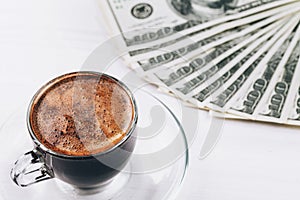 Coffee and money