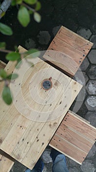 coffee morning table in garden