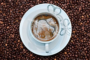 Coffee mug beans