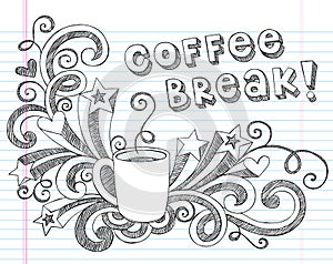 Coffee Mug Doodles Vector Illustration