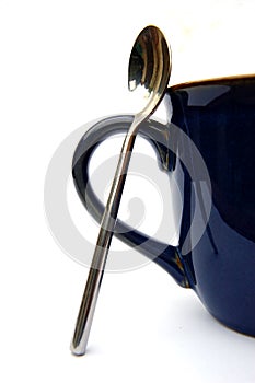 Coffee mug handle and spoon