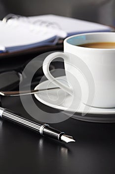 Coffee organizer on a table photo