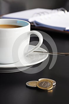 Coffee organizer on a table
