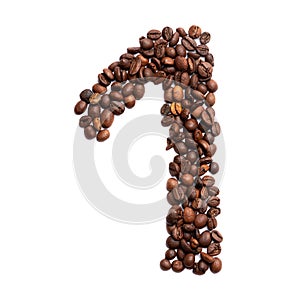 coffee pattern made from coffee beans