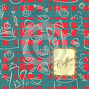 Coffee pattern - seamless texture
