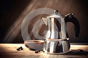 Coffee percolator pot hot cup. Generate Ai
