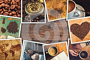 Coffee photo collage
