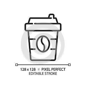 Coffee pixel perfect linear icon