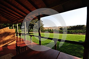 Coffee plantation from a luxury veranda