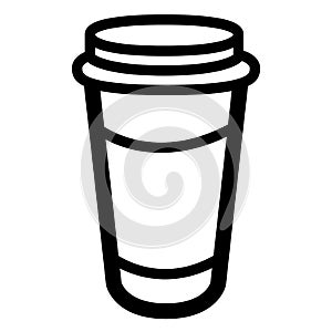 Coffee plastic cup icon