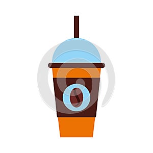 Coffee plastic cup icon