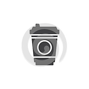 Coffee Plastic Cup vector icon