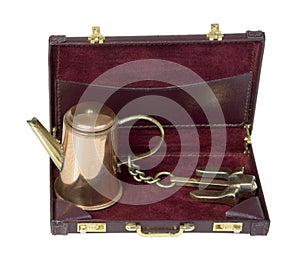 Coffee Pot with Anchor in Briefcase photo