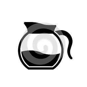 Coffee pot glyph black icon