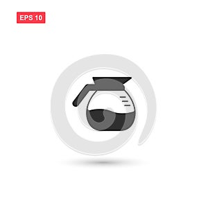 Coffee pot icon vector design isolated 5