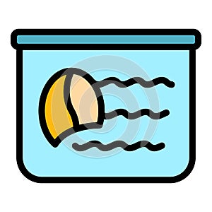 Coffee powder icon color outline vector