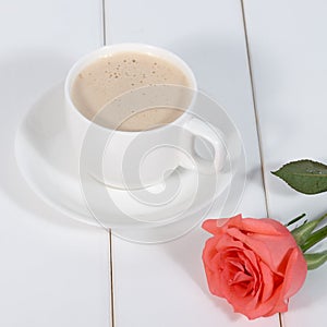 Coffee and roses