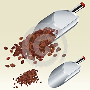 Coffee scoop (vector)