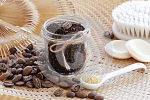 Coffee scrub for skin care