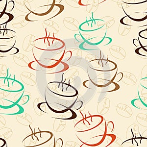 Coffee seamless background for your design