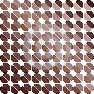 Coffee seamless pattern background. Brown shape beans photo
