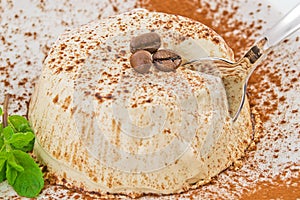 Coffee semifreddo-pudding