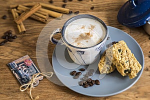 Coffee served with home-made rusks.