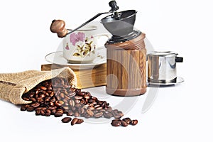 Coffee set with seeds