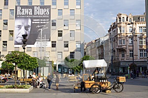 Coffee shop on a bicycle in Europe