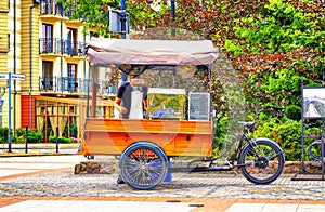 Coffee shop bike on the promenade on the Baltic Sea