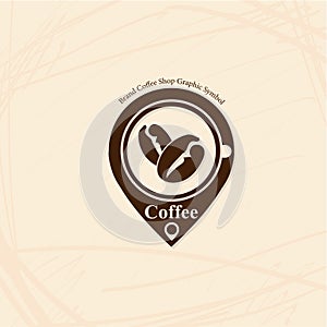 Coffee shop cafe logo symbol sign graphic