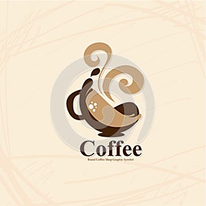 Coffee shop cafe logo symbol sign graphic object