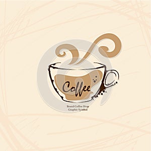 Coffee shop cafe logo symbol sign graphic object