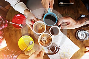 Coffee Shop Cafe Restaurant Latte Cappuccino Concept photo