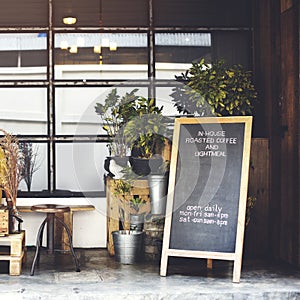 Coffee Shop Decoration Outside Interior Concept