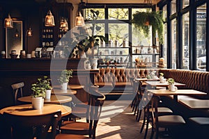 Coffee shop by emphasizing these elements, you can still portray the inviting and warm ambiance. AI Generated