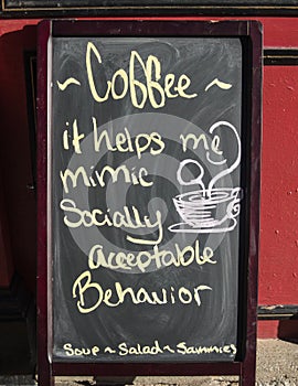 Coffee shop sign - humor